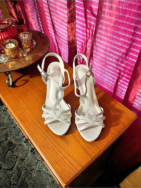 DREAM PAIRS Women's Kitten Heels Open Toe Stiletto Rhinestone Heels Rhinestone